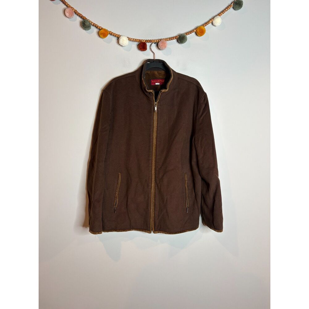 Mantoni wool cashmere blend brown men's jacket